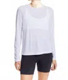 Bandier Feather Weight Long Sleeve In White In White