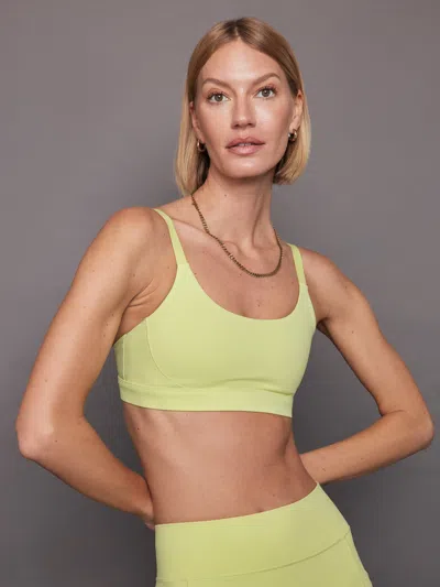 Bandier Flow Low Impact Bra In Sunny Lime