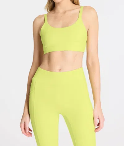 Bandier Flow Low Impact Sports Bra In Sunny Lime In Yellow