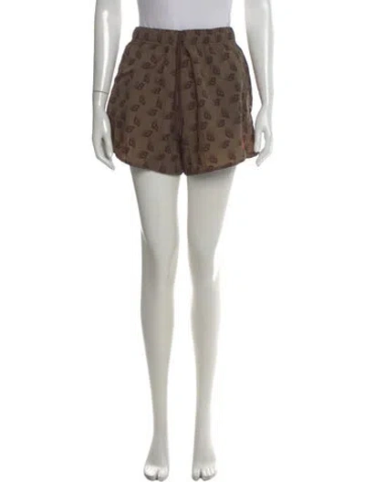 Pre-owned Bandier Graphic Print Mini Shorts In Multi