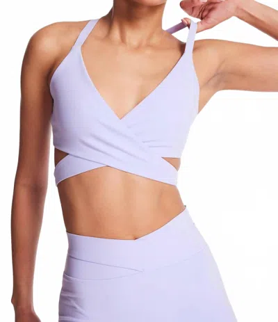 Bandier Luna Wrap Bra In Baby Lavender In Blue