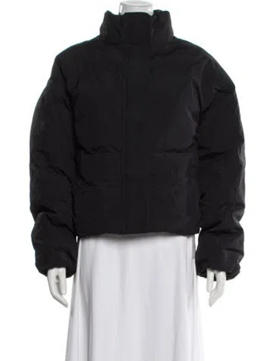 Pre-owned Bandier Nylon Bomber Jacket W/ Tags In Gray