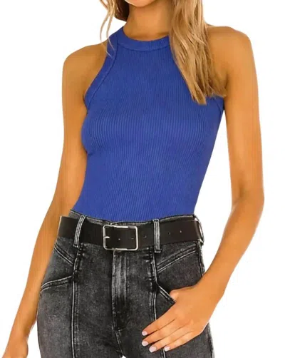 Bandier Rivington Ribbed Tank Top In Dazzling Blue In Multi