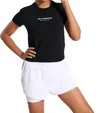 Bandier Run The City Active Tee In Black/white In Black