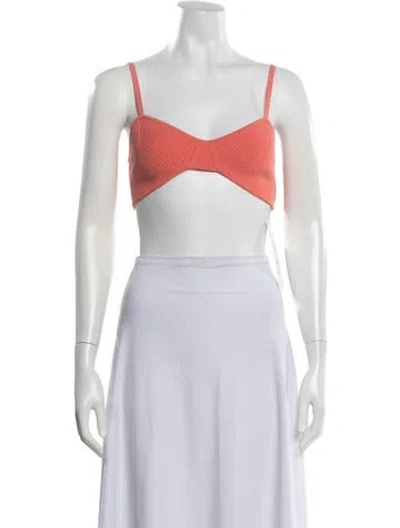 Pre-owned Bandier Scoop Neck Sleeveless Sports Bra In Blue