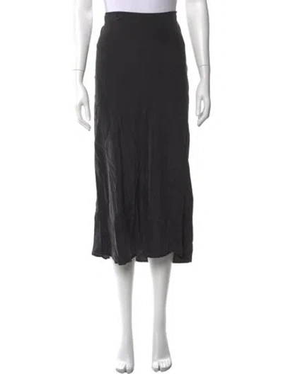 Pre-owned Bandier Silk Midi Length Skirt In Grey