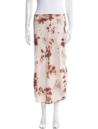 Pre-owned Bandier Silk Midi Length Skirt In Multicolor