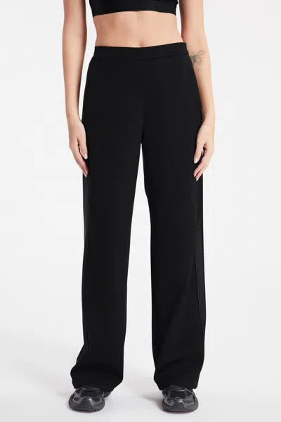 Bandier Sport Logo Wide Leg Pants In Black