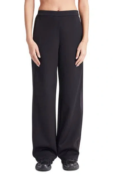 Bandier Sport Logo Wide Leg Pants In Black