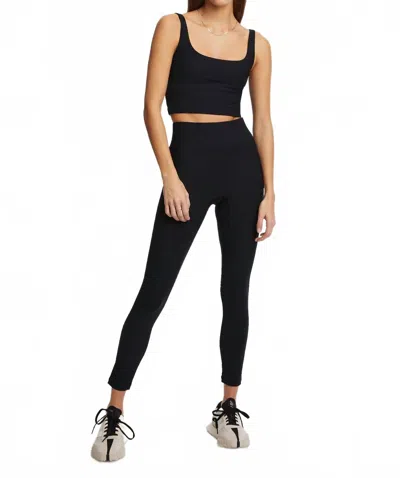 Bandier Sport Rib Tempo Crop Bra In Black