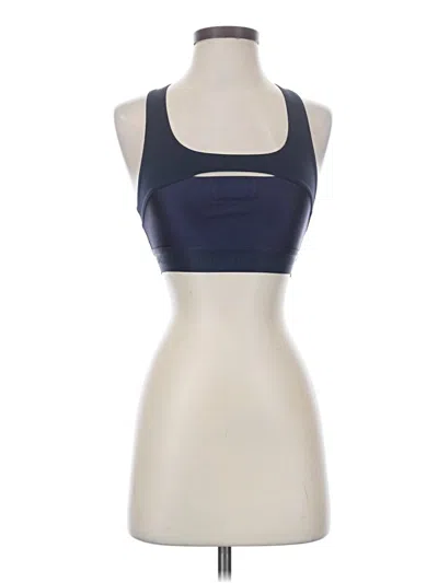 Pre-owned Bandier Tank Top Blue Halter Neckline Tops