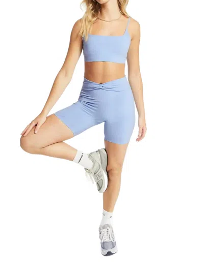 Bandier Twist Front Short In Blue Heron