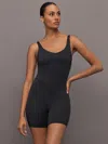 Bandier V-neck Tempo Short Catsuit In Black