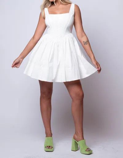Bandit Brand Celeste Corset Dress In Ivory In White