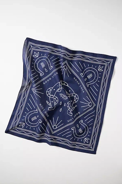 Bandits Bandana Hair Scarf In Blue