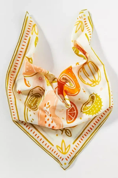 Bandits Bandana Hair Scarf In White