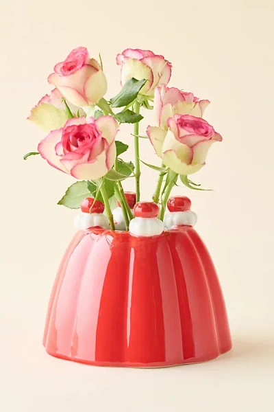 Bando Ban. Do Jello Dessert Ceramic Vase In Red At Urban Outfitters