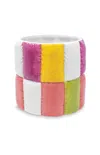 Bando Colorblock Ceramic Planter In Multi