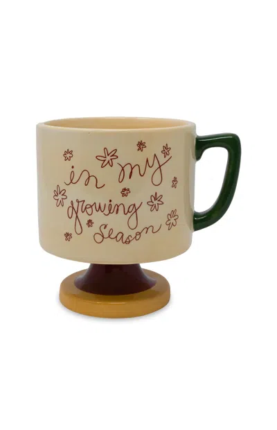 Bando In My Growing Season Short Ceramic Mug In Beige In Brown