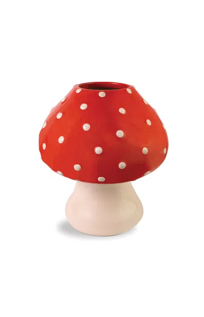 Bando Mushroom Vase In Red