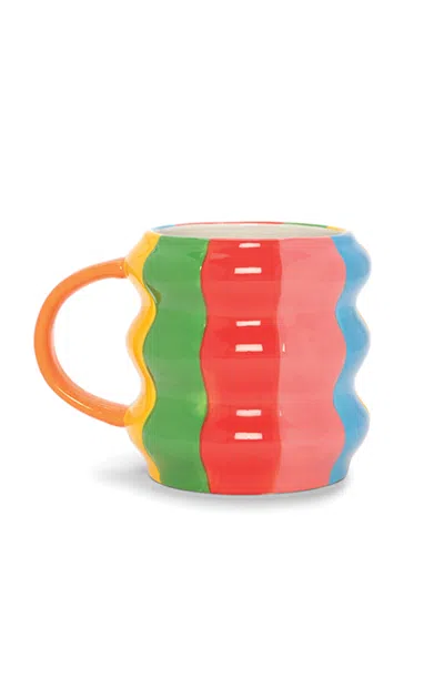 Bando Rainbow Wave Ceramic Mug In Multi