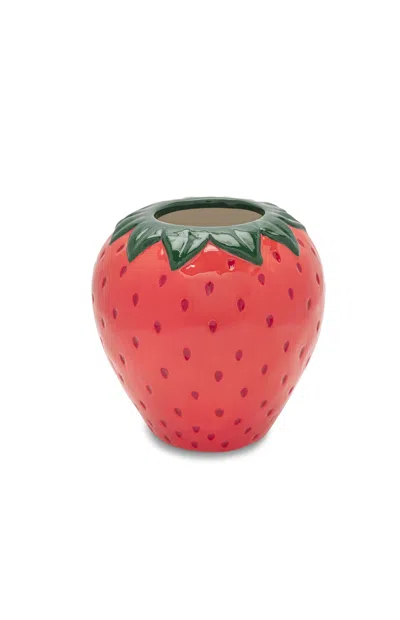 Bando Strawberry Field Vase In Red