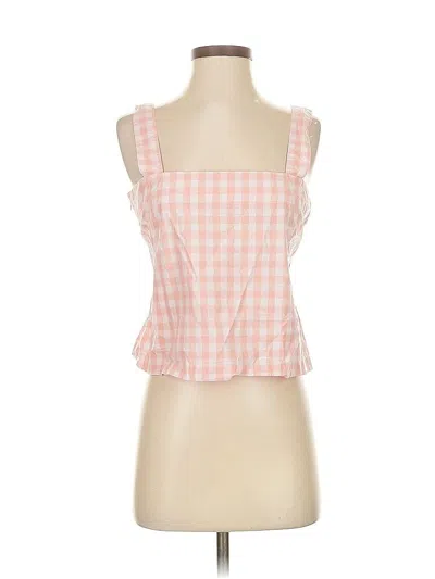 Pre-owned Bando Tank Top Pink Square Neckline Tops