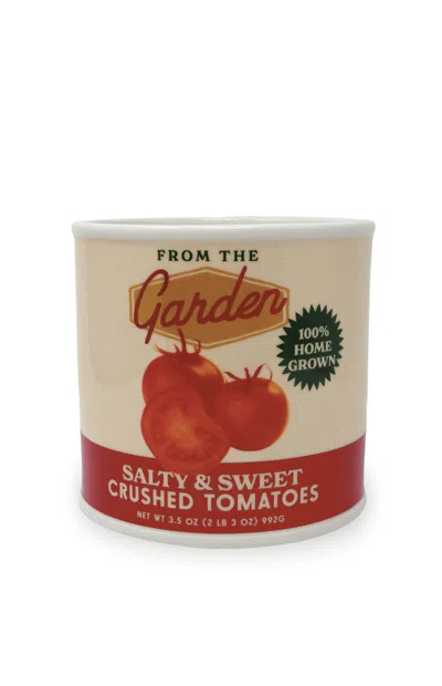 Bando Tomato Can Ceramic Planter In Beige In Sand