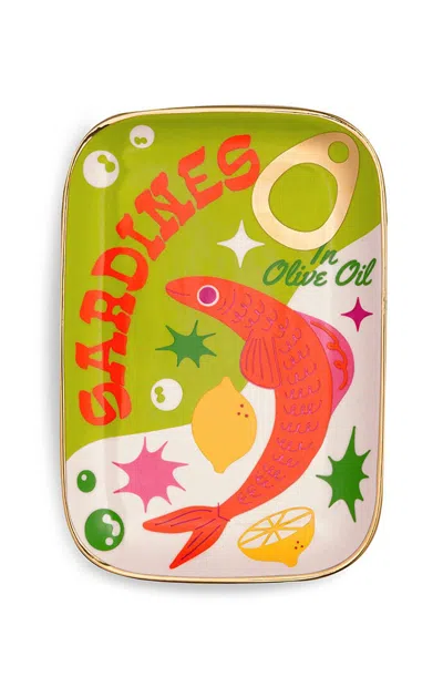 Bando Women's Sardines Ceramic Trinket Tray In Green