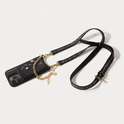 Bandolier Alanis Lyric Crossbody With Charm Wristlet - Black/gold