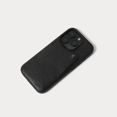 Bandolier Alex Pebble Leather Wallet Case (no D-rings) - Black/pewter