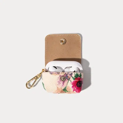 Bandolier Avery Airpod Clip-on Pouch - Ceci Ivory Floral/gold