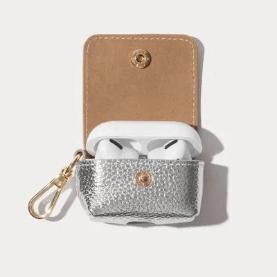 Bandolier Avery Airpod Clip-on Pouch - Metallic Silver/gold