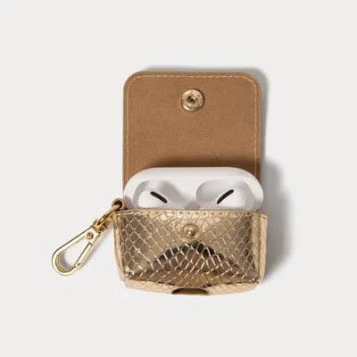Bandolier Avery Airpods Clip-on Pouch - Chrome Gold/gold