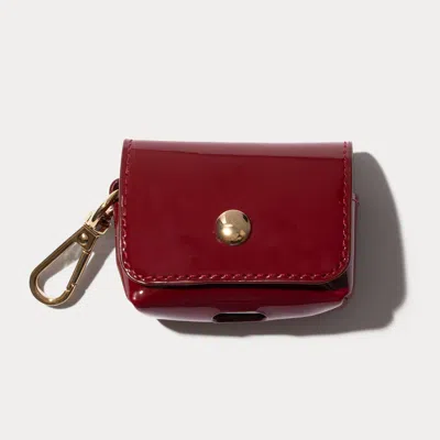Bandolier Avery Airpods Clip-on Pouch - Cranberry/gold
