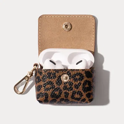 Bandolier Avery Airpods Clip-on Pouch - Dark Leopard/gold