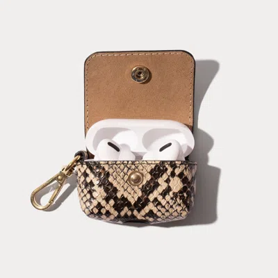 Bandolier Avery Airpods Clip-on Pouch - Grey Snake/gold