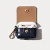 Bandolier Avery Airpods Clip-on Pouch - Navy Croc/gold