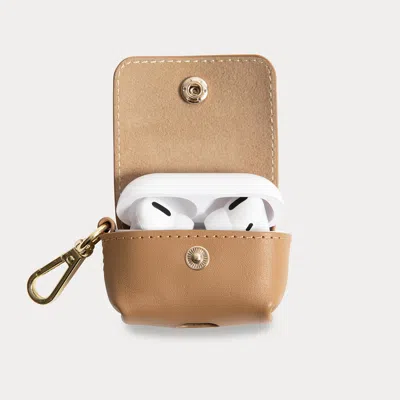 Bandolier Avery Airpods Clip-on Pouch - Tan/gold