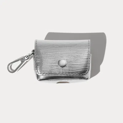 Bandolier Avery Airpods Clip-on Pouch - Silver Wave/silver