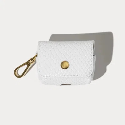 Bandolier Avery Airpods Clip-on Pouch - White Snake/gold