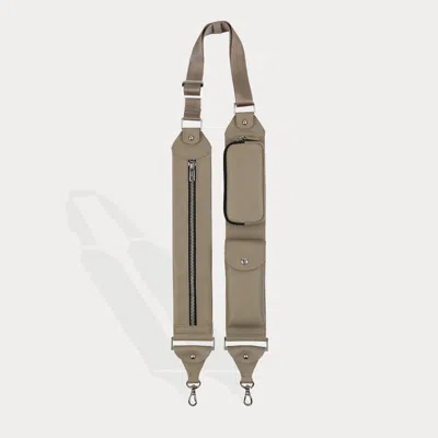 Bandolier Billie Crossbody Utility Strap-only - Greige/silver