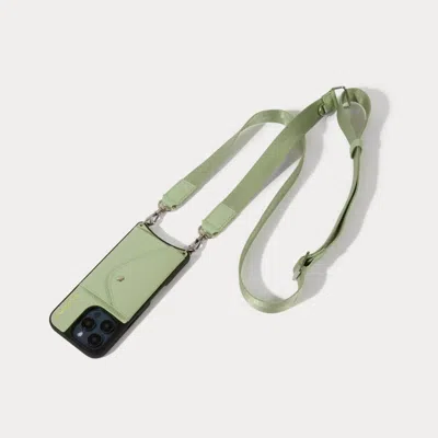 Bandolier Bobby Crossbody Phone Case - Pastel Matcha/silver