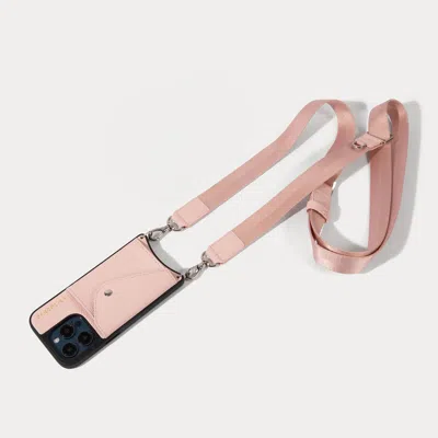 Bandolier Bobby Crossbody Phone Case - Pastel Pink/silver