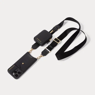 Bandolier Bodie Crossbody With Mini Zip Pouch- Black/gold