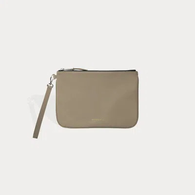 Bandolier Carryall Zip Pouch - Greige/silver