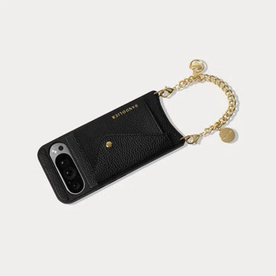 Bandolier Charm Pixel Wristlet - Black/gold