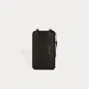 Bandolier Classic Pebble Leather Zip Pouch - Black/silver