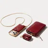 Bandolier Cora Chrome Essentials Set - Red Croc/gold