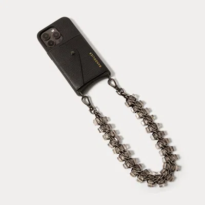 Bandolier Crystal Wristlet Phone Case - Black/pewter